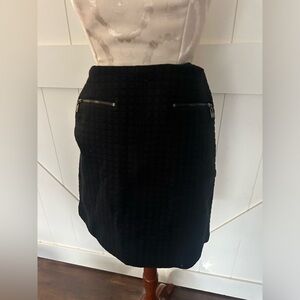 Size 4 black quilted skirt